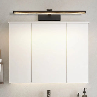 Trendy Black Rectangular Metal Vanity LED Light Zawala Image - 1