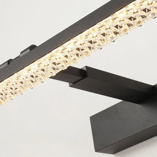 Trendy Black Rectangular Metal Vanity LED Light Zawala Image - 10