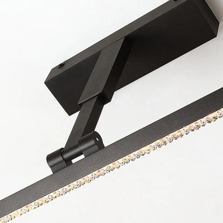 Trendy Black Rectangular Metal Vanity LED Light Zawala Image - 12
