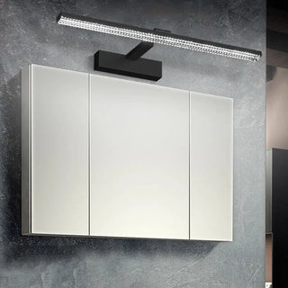 Trendy Black Rectangular Metal Vanity LED Light Zawala Image - 2