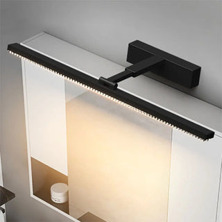 Trendy Black Rectangular Metal Vanity LED Light Zawala Image - 3