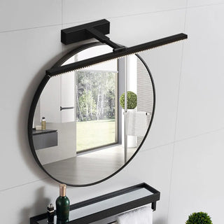 Trendy Black Rectangular Metal Vanity LED Light Zawala Image - 4