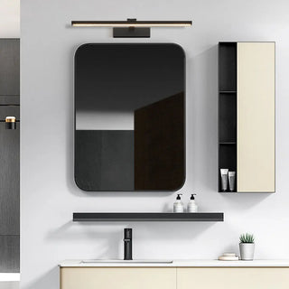 Trendy Black Rectangular Metal Vanity LED Light Zawala Image - 5