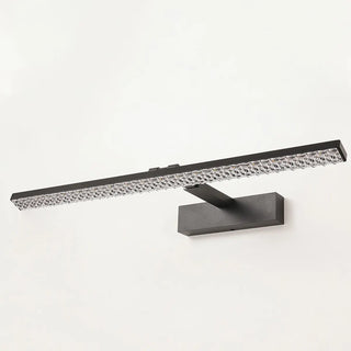 Trendy Black Rectangular Metal Vanity LED Light Zawala Image - 6
