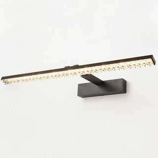 Trendy Black Rectangular Metal Vanity LED Light Zawala Image - 7