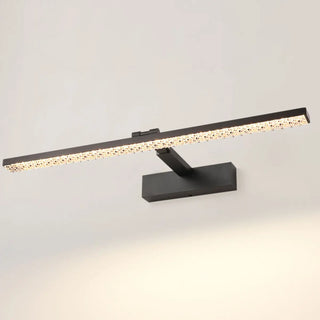 Trendy Black Rectangular Metal Vanity LED Light Zawala Image - 8