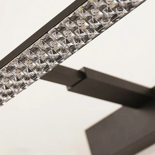 Trendy Black Rectangular Metal Vanity LED Light Zawala Image - 9