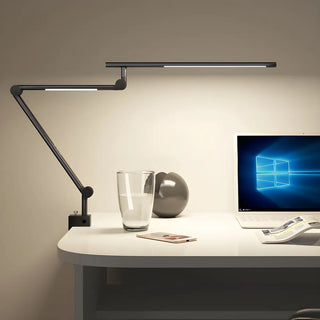 Modern Simple Black Adjustable Metal Arm Table Lamp Zawala Image - 1