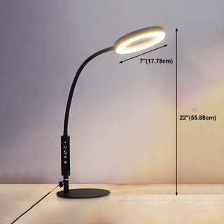 Modern Adjustable Brightness LED Circle Table Lamp Zawala #size