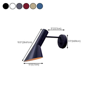 Modern Cone Design Adjustable Metal LED Wall Sconce Zawala #size