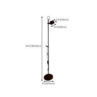 Minimalist Adjustable Black Cylinder Metal Floor Lamp Zawala #size