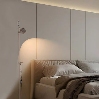 Minimalist Adjustable Black Cylinder Metal Floor Lamp Zawala Image - 2