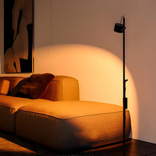 Minimalist Adjustable Black Cylinder Metal Floor Lamp Zawala Image - 3