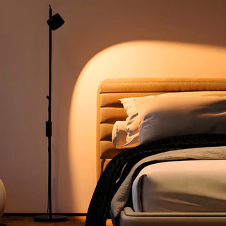 Minimalist Adjustable Black Cylinder Metal Floor Lamp Zawala Image - 5