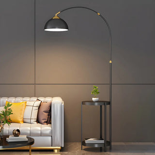 Adjustable Dome and Arc Modern Floor Lamp with Storage Zawala Image - 2