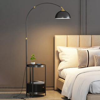 Adjustable Dome and Arc Modern Floor Lamp with Storage Zawala Image - 7