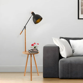 Modernist Dome Adjustable Arm LED Metal Floor Lamp Zawala Image - 1
