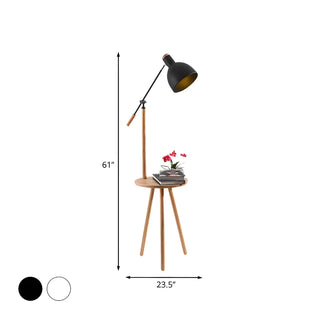 Modernist Dome Adjustable Arm LED Metal Floor Lamp Zawala Image - 8