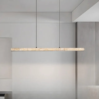 ZOWALA - Modern Adjustable Black Linear Island Pendant Light Image - 2