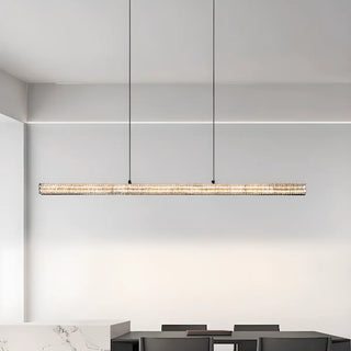 ZOWALA - Modern Adjustable Black Linear Island Pendant Light Image - 6