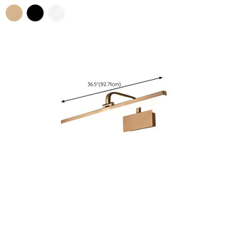 Gold Rotatable Rectangular Metal Bathroom Vanity Light Zawala Image - 13