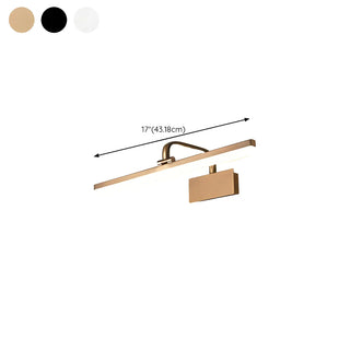 Gold Rotatable Rectangular Metal Bathroom Vanity Light Zawala Image - 15