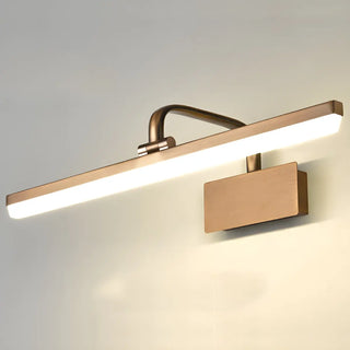 Gold Rotatable Rectangular Metal Bathroom Vanity Light Zawala Image - 7