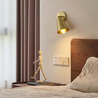 Adjustable Brass Cone Bathroom Mirror Vanity Light Zawala Image - 1