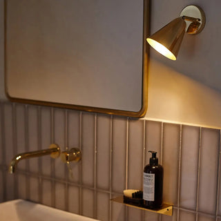 Adjustable Brass Cone Bathroom Mirror Vanity Light Zawala Image - 3