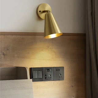 Adjustable Brass Cone Bathroom Mirror Vanity Light Zawala Image - 4
