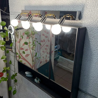 ZOWALA - Adjustable Bulbs Silver Rectangular Vanity Light Image - 1