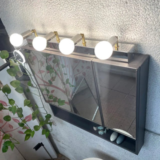 ZOWALA - Adjustable Bulbs Silver Rectangular Vanity Light Image - 10