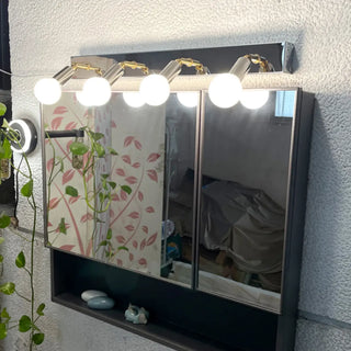 ZOWALA - Adjustable Bulbs Silver Rectangular Vanity Light Image - 2