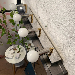 ZOWALA - Adjustable Bulbs Silver Rectangular Vanity Light Image - 3