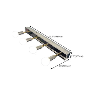 ZOWALA - Adjustable Bulbs Silver Rectangular Vanity Light Image - 13