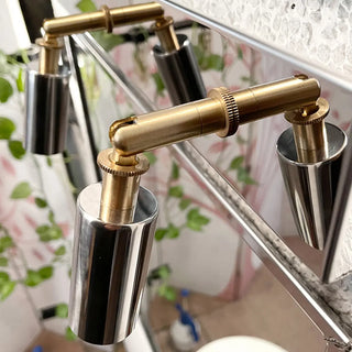 ZOWALA - Adjustable Bulbs Silver Rectangular Vanity Light Image - 4