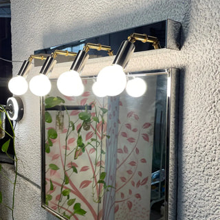 ZOWALA - Adjustable Bulbs Silver Rectangular Vanity Light Image - 6