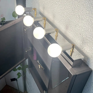 ZOWALA - Adjustable Bulbs Silver Rectangular Vanity Light Image - 8