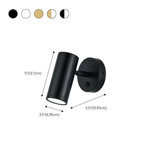 Bedroom Cylinder Adjustable Metal LED Wall Light Zawala Image - 19