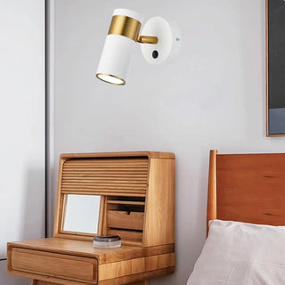 Bedroom Cylinder Adjustable Metal LED Wall Light Zawala Image - 2