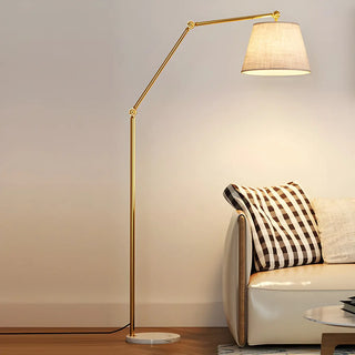 Adjustable Barrel Modern Black and Gold Floor Lamp Zawala Image - 11