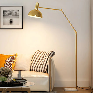 Adjustable Barrel Modern Black and Gold Floor Lamp Zawala Image - 12