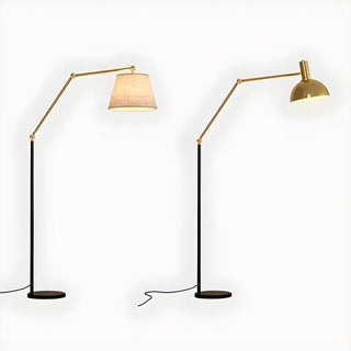 Adjustable Barrel Modern Black and Gold Floor Lamp Zawala Image - 20