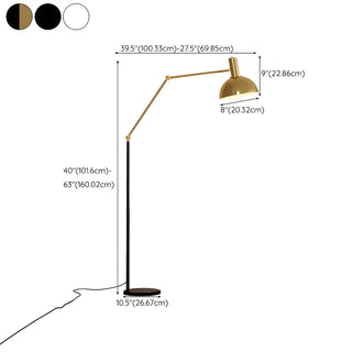 Adjustable Barrel Modern Black and Gold Floor Lamp Zawala Image - 22