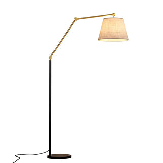 Adjustable Barrel Modern Black and Gold Floor Lamp Zawala Image - 19