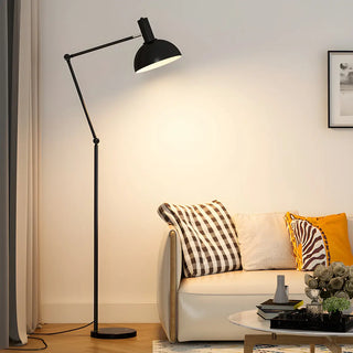 Adjustable Barrel Modern Black and Gold Floor Lamp Zawala Image - 7