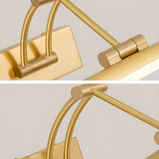 Adjustable Gold Modern Cylinder LED Vanity Light Zawala Image - 12