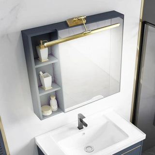 Adjustable Gold Modern Cylinder LED Vanity Light Zawala Image - 2