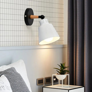 Bedroom Adjustable Grey Cone Metal LED Wall Sconce Zawala Image - 2