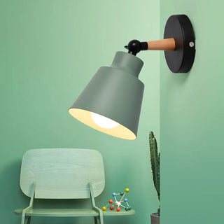 Bedroom Adjustable Grey Cone Metal LED Wall Sconce Zawala Image - 3